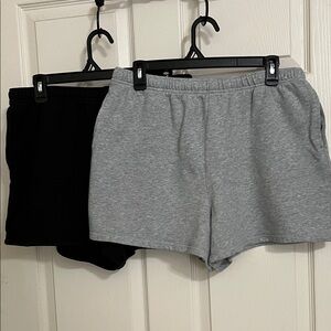 SO Lounge Life Black and Gray Terry Shorts